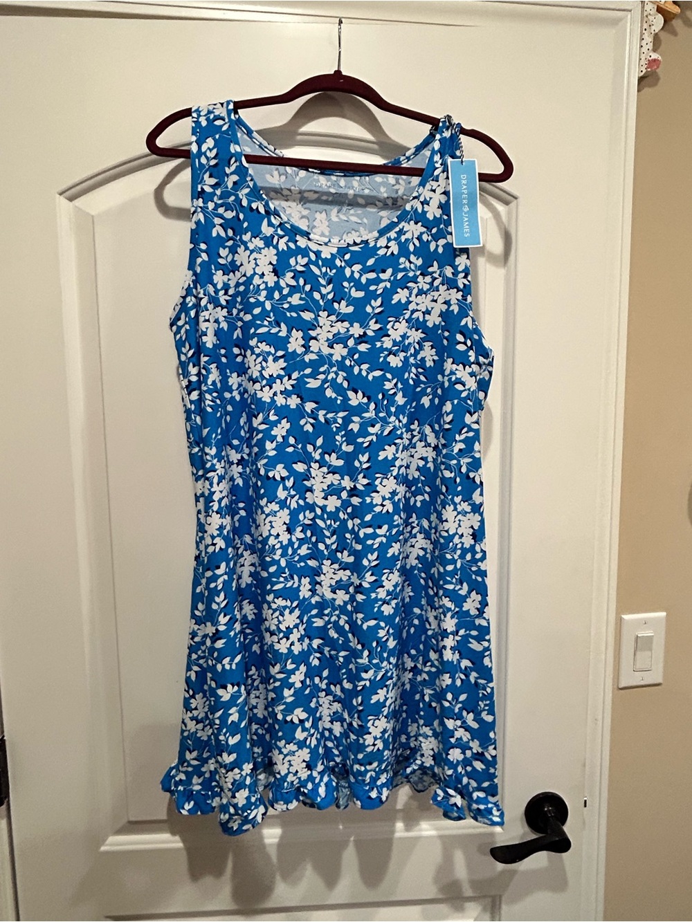 NWT Draper James T-Shirt Ruffle Knee-Length Dress